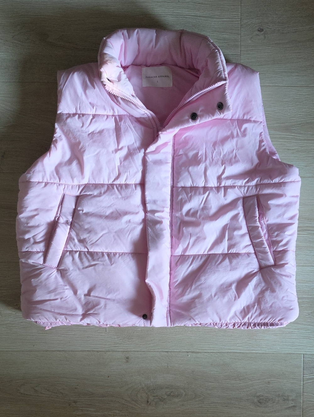 Panache Light Pink Quilted Puffer Vest